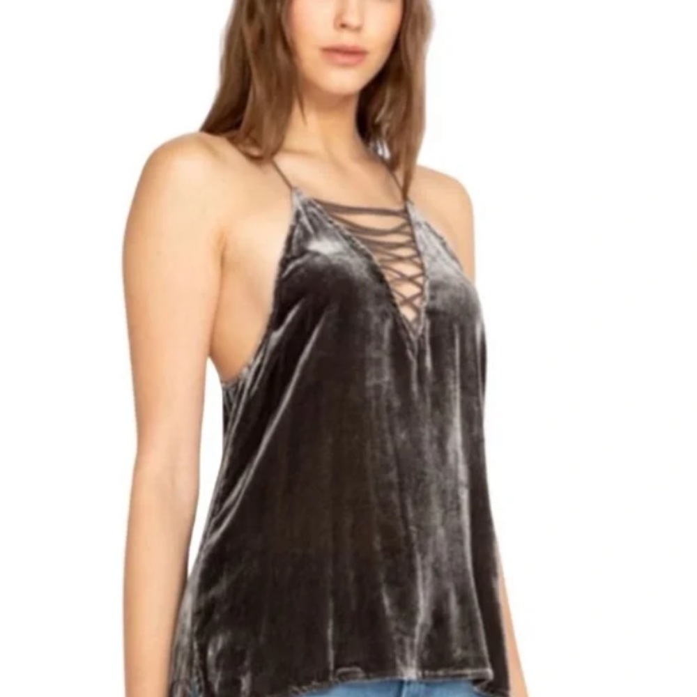 Johnny Was Love Aurora (Anthro) velvet camisole M